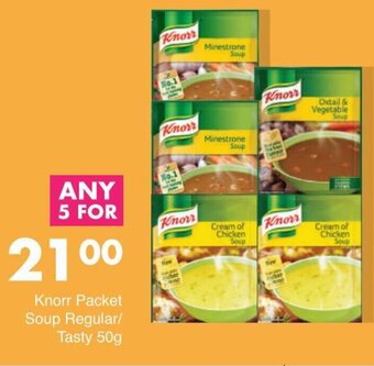 Save Knorr Packet Soup Regular/Tasty 5x50g offer