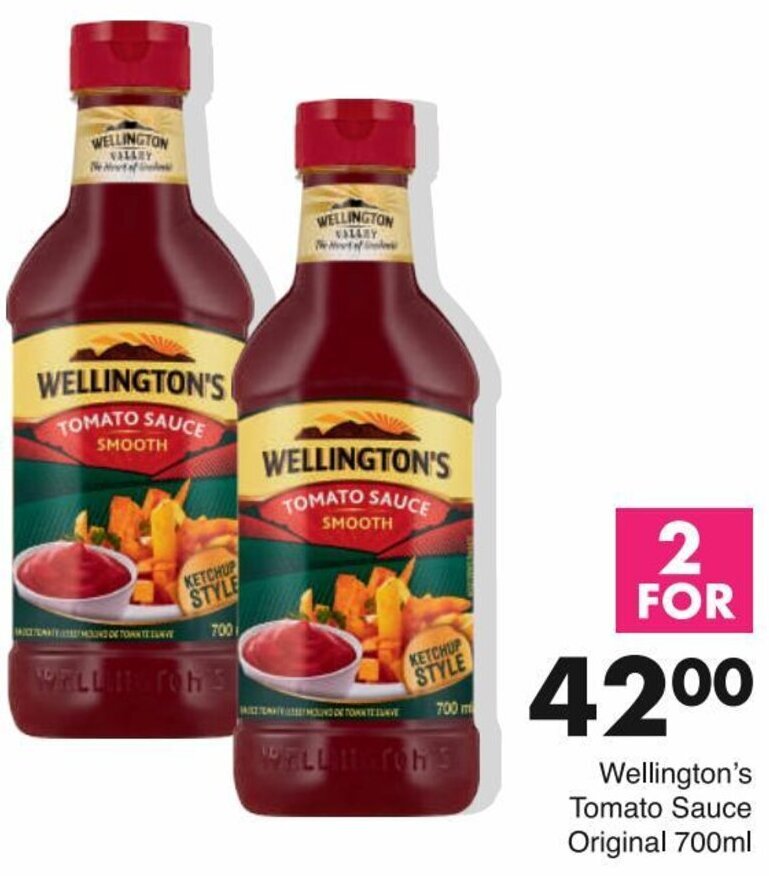 Wellington's Tomato Sauce Original 2x700ml offer at Save