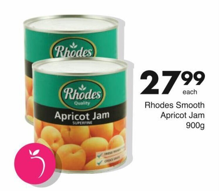 Rhodes Smooth Apricot Jam 900g offer at Save