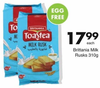 Save Brittania Milk Rusks 310g offer