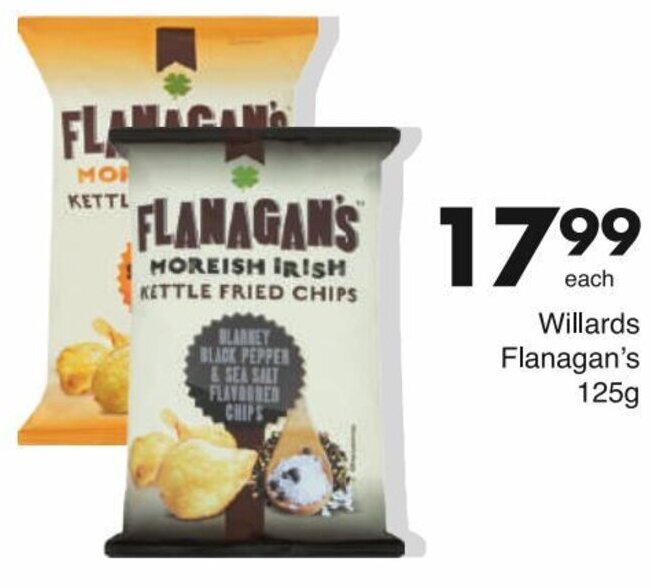 Willards Flanagan's 125g offer at Save