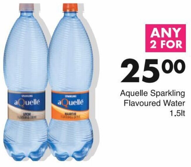 Aquelle Sparkling Flavoured Water 1,5lt offer at Save