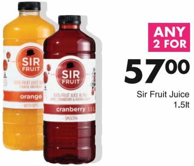 Sir Fruit Juice 1,5lt offer at Save