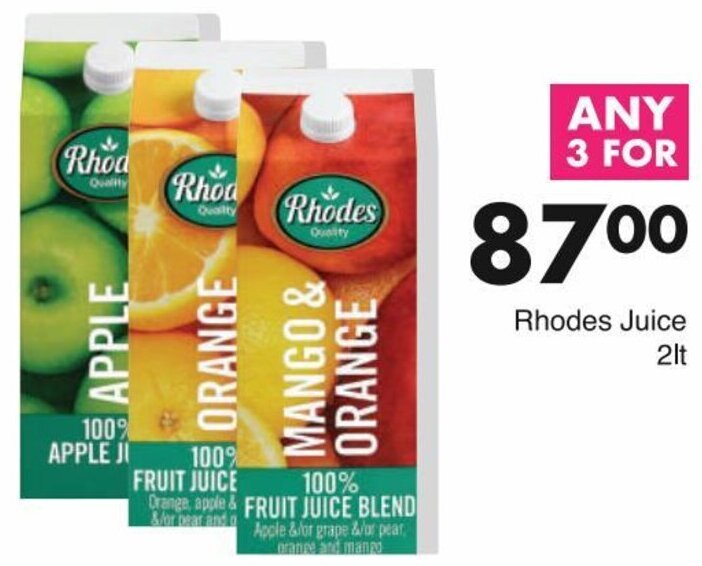 Rhodes Juice 2lt offer at Save