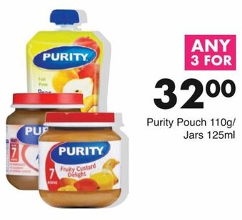Save Purity Pouch 110g/ Jars 125ml offer
