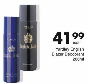Save Yardley English Blazer Deodorant 200ml offer