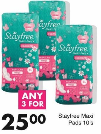 Save Stayfree Maxi Pads 10's offer