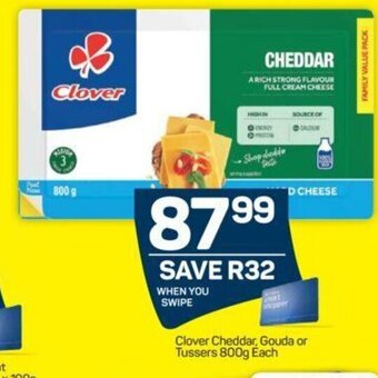 Pick n Pay Clover Cheddar, Gouda or Tussers 800g Each offer