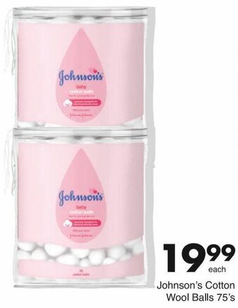 Save Johnson's Cotton Wool Balls 75's offer