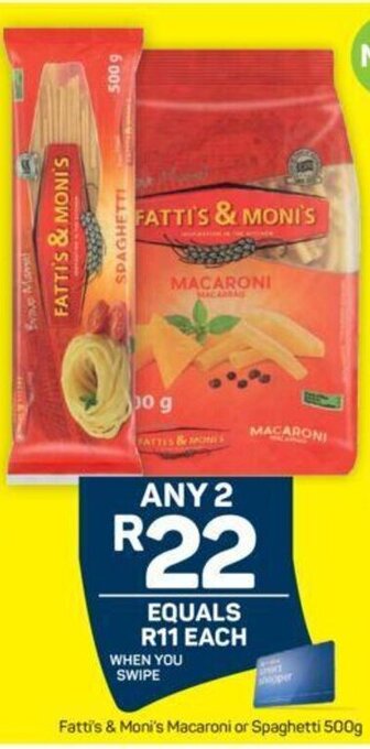Pick n Pay Fatti's & Moni's Macaroni or Spaghetti 500g offer