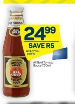 Pick n Pay All Gold Tomato Sauce 700ml offer