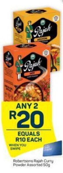 Pick n Pay Robertsons Rajah Curry Powder Assorted 50g offer
