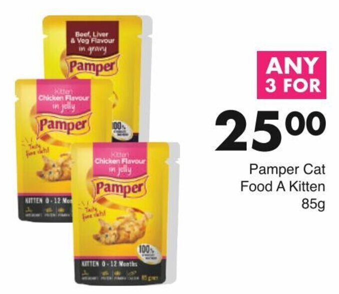 Pampers Cat Food A Kitten 85g offer at Save