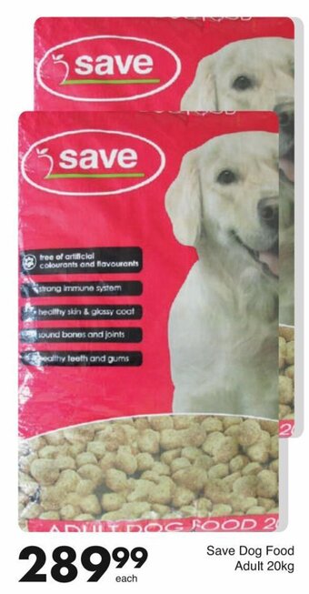 Save Save Dog Food Adult 20kg offer