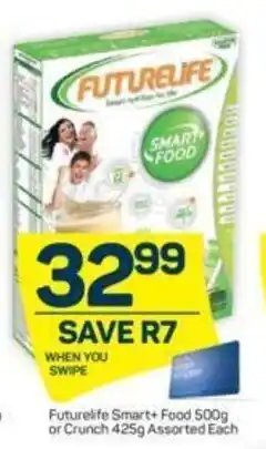 Pick n Pay Futurelife Smart+Food 500g or Crunch 425g Assorted each offer