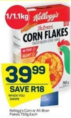 Pick n Pay Kellogg's Corn or All-Bran Flakes 750g each offer