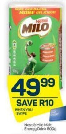 Pick n Pay Nestle Milo Malt Energy Drink 500g offer