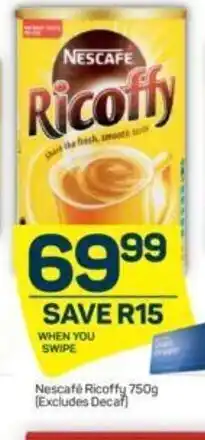 Pick n Pay Nescafe Ricoffy 750g ( excluded decaf) offer