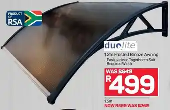 Doulite 1,2m Frosted Bronze Awning