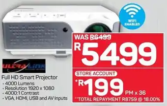 Full HD Smart Projector 4000 Lumens