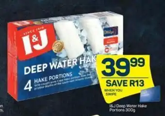 Pick n Pay I&J Deep Water Hake Portion 300g offer