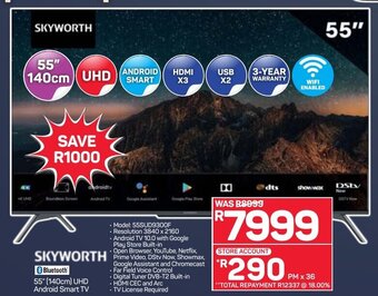Pick n Pay Skyworth 55" 140cm UHD Android Smart TV offer