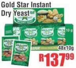 Devland Cash And Carry Gold Star Instant Dry Yeast 48x10g offer