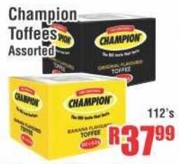 Devland Cash And Carry Champion Toffees Assorted 112's offer