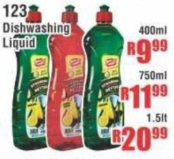 123 Dishwashing Liquid 400ml