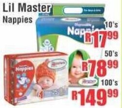 Devland Cash And Carry Lil Master Nappies 10's offer