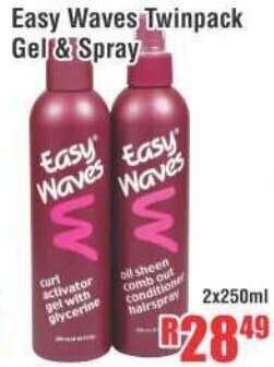 Devland Cash And Carry Easy Waves Twinpack Gel & Spray 2x250ml offer