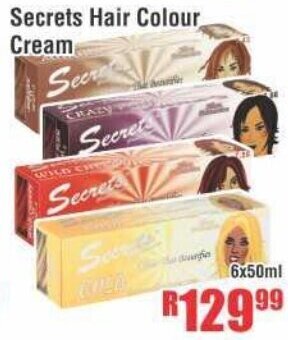 Devland Cash And Carry Secrets Hair Colour Cream 6x50ml offer