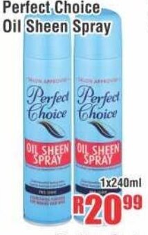 Devland Cash And Carry Perfect Choice Oil Sheen Spray 1x240ml offer