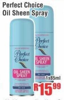 Devland Cash And Carry Perfect Choice Oil Sheen Spray 1x85ml offer
