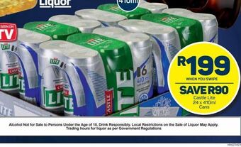 Pick n Pay Hypermarket Castle lite beer offer