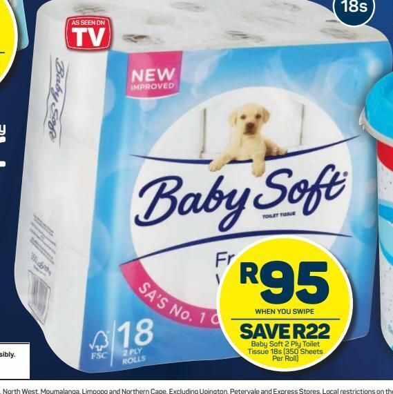 Baby soft toilet paper offer at Pick n Pay Hypermarket