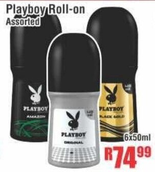 Devland Cash And Carry Playboy Roll-on Assorted 6x50ml offer