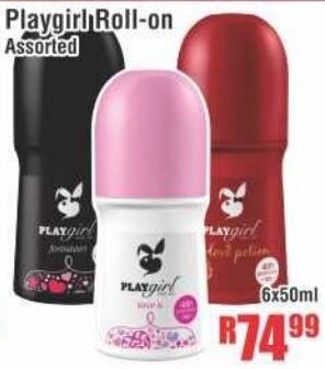 Devland Cash And Carry Playgirl Roll-on Assorted 6x50ml offer