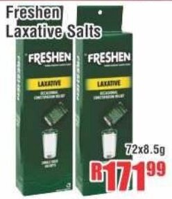 Devland Cash And Carry Freshen Laxative Salts 72x8.5g offer