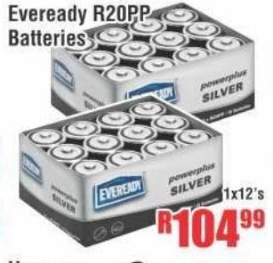 Devland Cash And Carry Eveready R20PP Batteries 1x12's offer