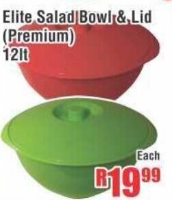 Devland Cash And Carry Elite Salad Bowl & Lid Premium 12lt offer