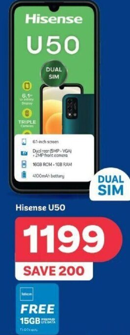 PEP Hisense U50 offer