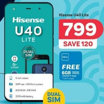 PEP Hisense U40 Lite offer