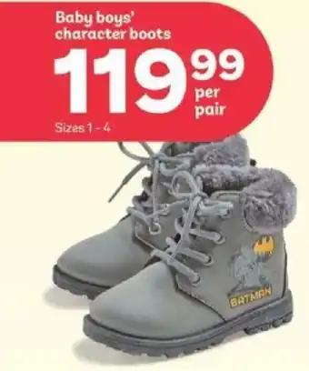 PEP Baby Boy's Characters Boots Sizes 1-4 offer