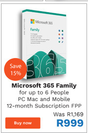 First Shop Microsoft 365 Family offer