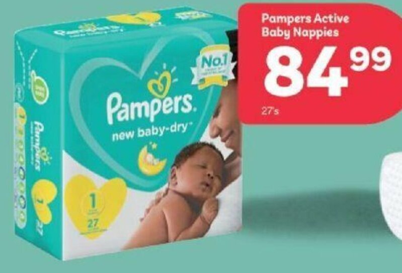 Pampers Active Baby Nappies 27's offer at PEP