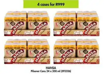 Makro’s liquor Hansa 24 x 500ml offer