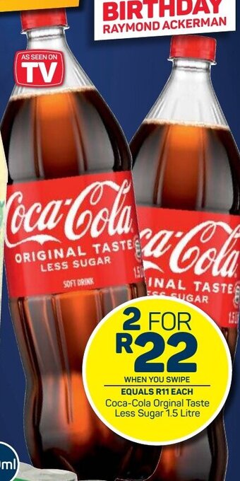 Pick n Pay Coca-Cola Original Taste Less Sugar 1.5 Litre offer