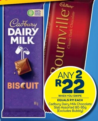 Pick n Pay Cadbury Dairy Milk Chocolate Slab Assorted 80-95g offer