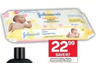 Pick n Pay Johnson's Baby Wipes Asstd 56/72's offer